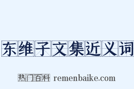 东维子文集近义词是什么意思的图片